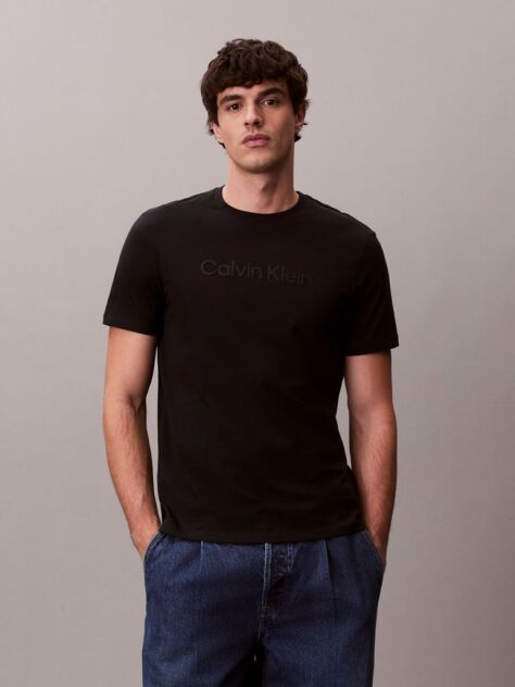 Μαύρο T-shirt Με Γραφικό Λογότυπο  Άνδρας