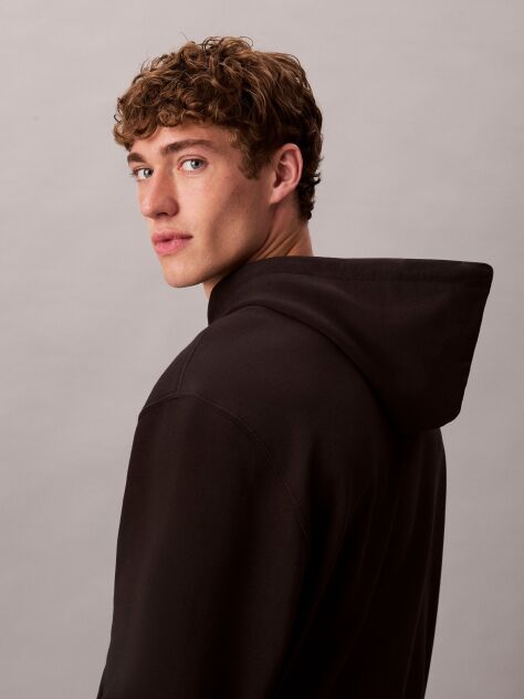 Μαύρο Hoodie Με Λογότυπο  Άνδρας