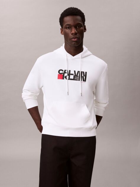 Λευκό Hoodie Με Λογότυπο  Άνδρας