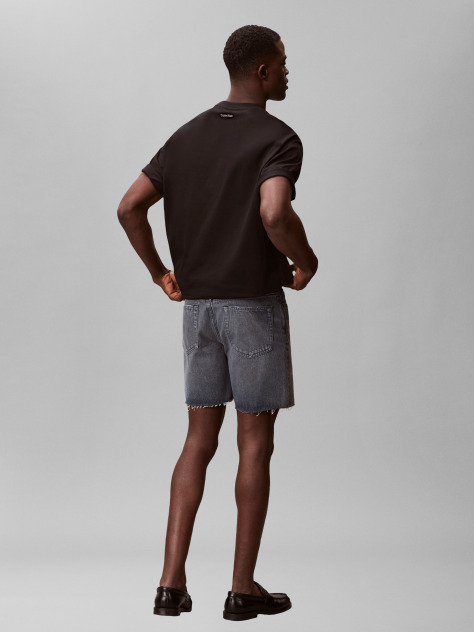 Denim Faded Denim Shorts  Men