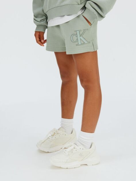 Green Mini Logo Jogger Shorts  Girls