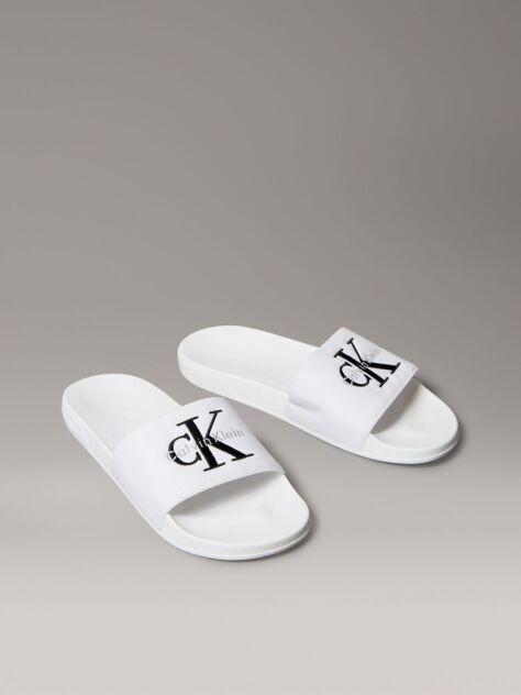 White Nemo - Canvas Signature Logo Sliders  Men