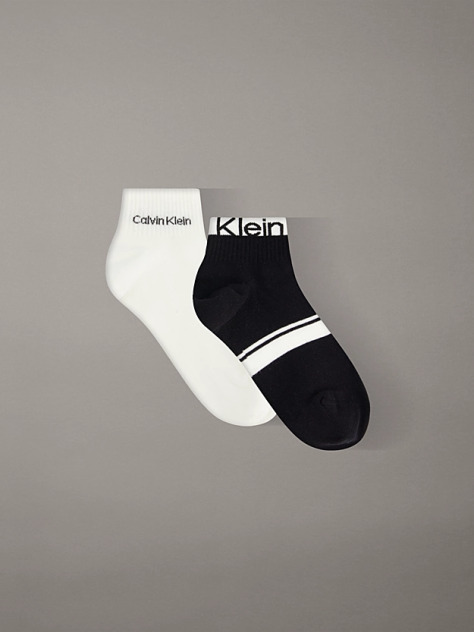 Black 2 Pack Quarter Socks  Men