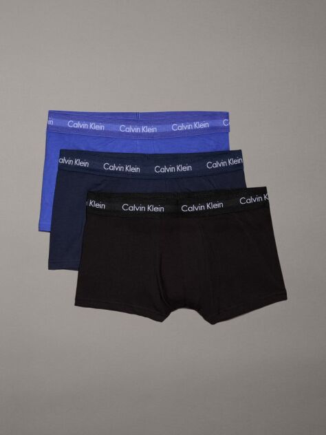 Multi 3 Pack Low Rise Trunks - Cotton Stretch  Men