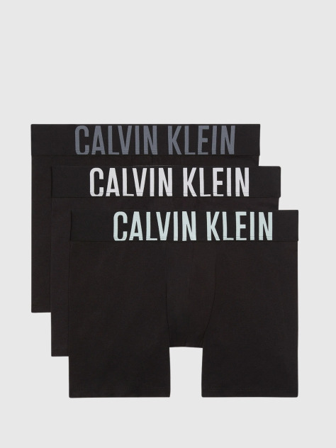 Black 3 Pack Boxer Briefs - Intense Power Cotton  Men