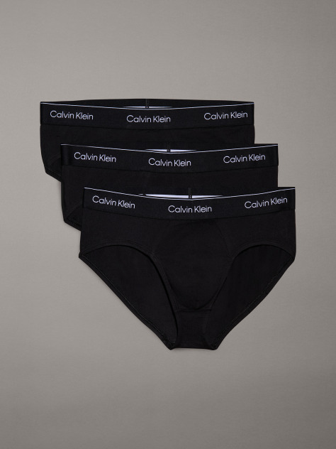Black 3 Pack Briefs - Modern Cotton  Men