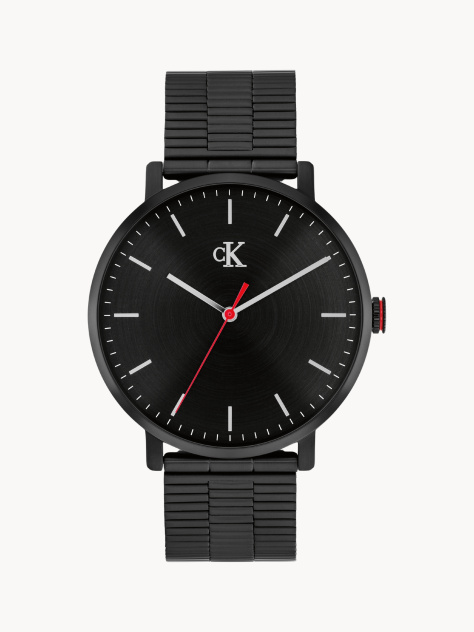 Black Black Plated Steel Bracelet Watch  Men