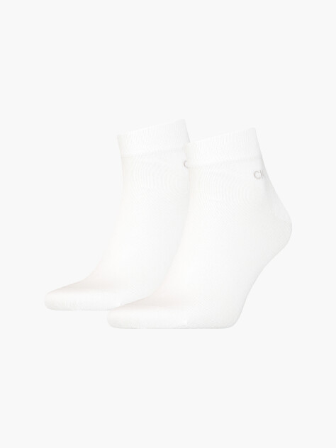 White Calvin Klein Men's Quarter Socks 2 pack  Men