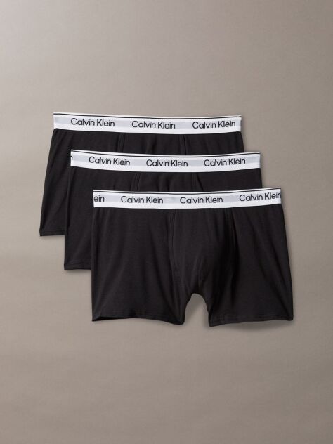 Black 3 Pack Boys Trunks - Icon Cotton Stretch  Boys