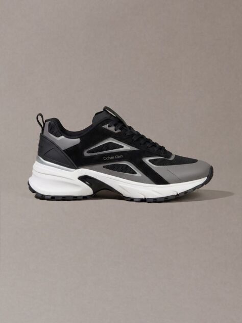 Μαύρο Sneakers Από Πλεκτό Δίχτυ  Άνδρας