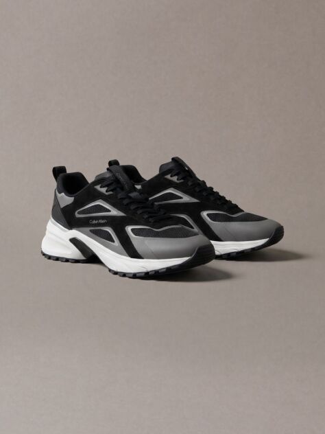 Μαύρο Sneakers Από Πλεκτό Δίχτυ  Άνδρας