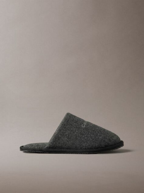 Black Felt Signature Hotel Slippers  Men
