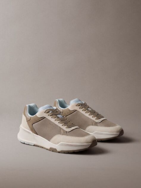 Καφέ Δερμάτινα Chunky Dad Sneakers  Άνδρας