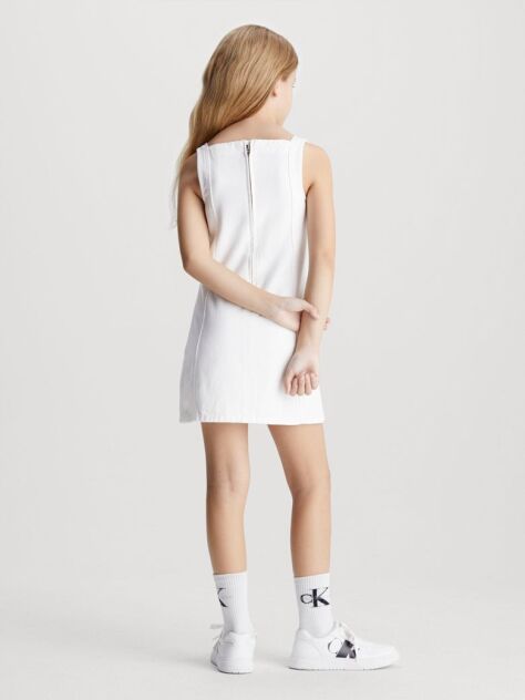 Λευκό Denim Φόρεμα Pinafore  Κορίτσι