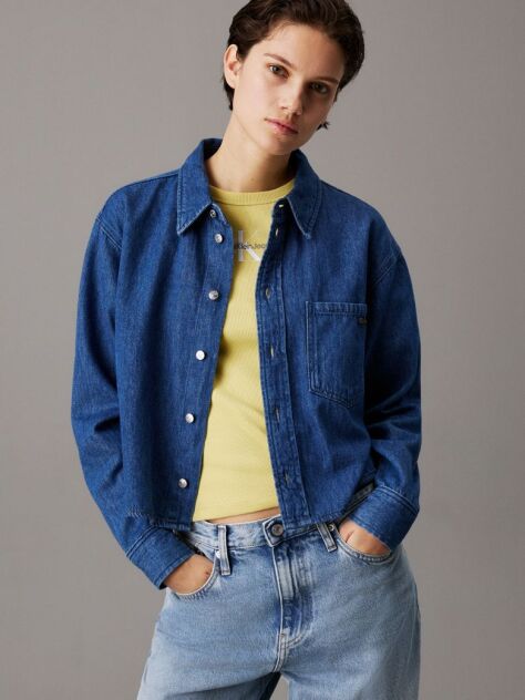 Denim Cropped Denim Dad Πουκάμισο  Γυναίκα