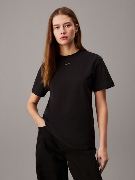 Μαύρο T-shirt Με Λογότυπο  Γυναίκα