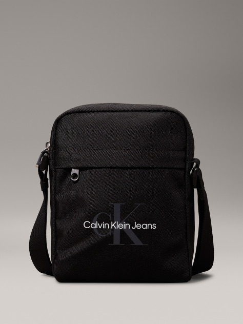 Black Logo Reporter Bag  Men