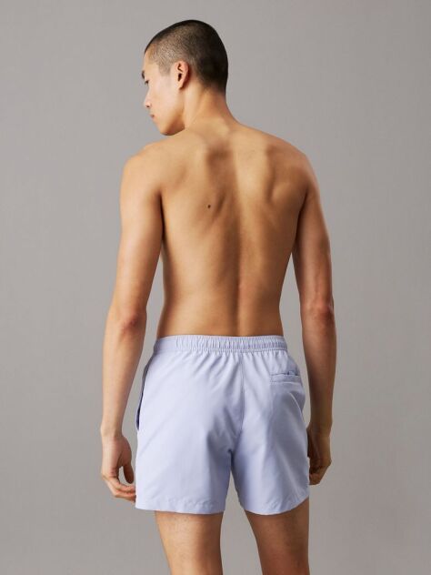 Blue Medium Drawstring Swim Shorts - Logo Embroidery  Men