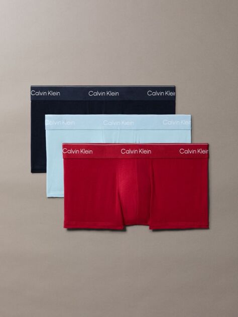 Multi 3 Pack Low Rise Trunks - Icon Cotton Stretch  Men