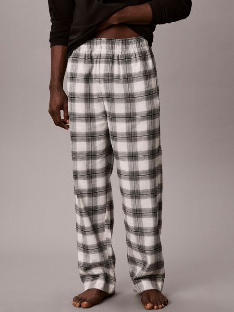 Black Flannel Pyjama Set  Men