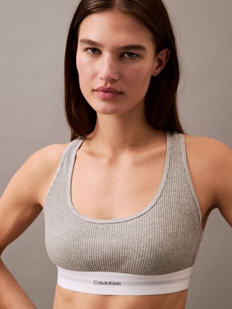Γκρι Σουτιέν Bralette - Cotton Modal Rib  Γυναίκα
