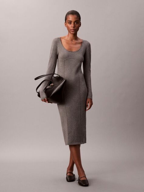 Grey Half Milano Mini Dress  Women