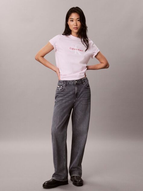 Pink Monogram Logo Tee  Women