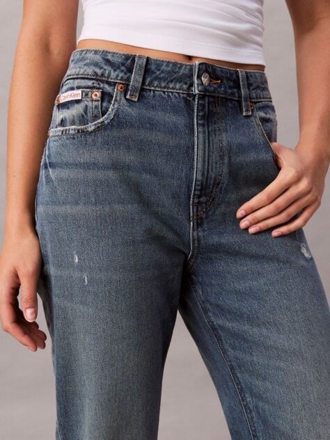 Denim High Rise Straight Jeans  Women