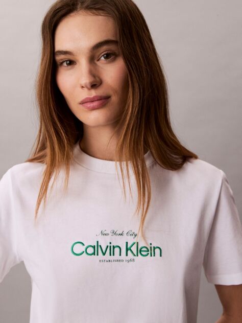 Λευκό T-shirt Με Κλασικό NYC Λογότυπο  Γυναίκα