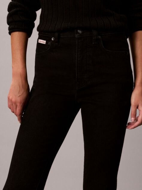Μαύρο Στενό Τζιν Με Γραμμή Bootcut  Γυναίκα