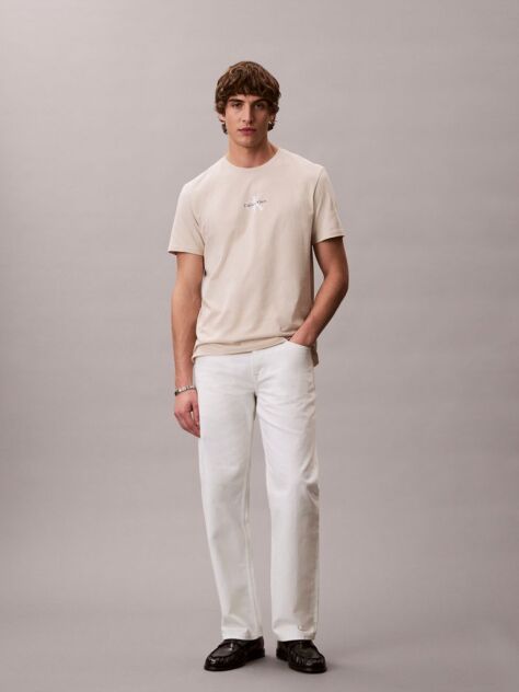 White Monogram Logo T-shirt  Men