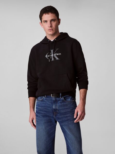 Μαύρο Hoodie Από Terry  Άνδρας