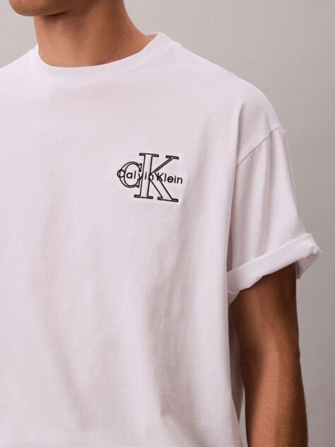 Λευκό Κοντομάνικο T-Shirt  Άνδρας