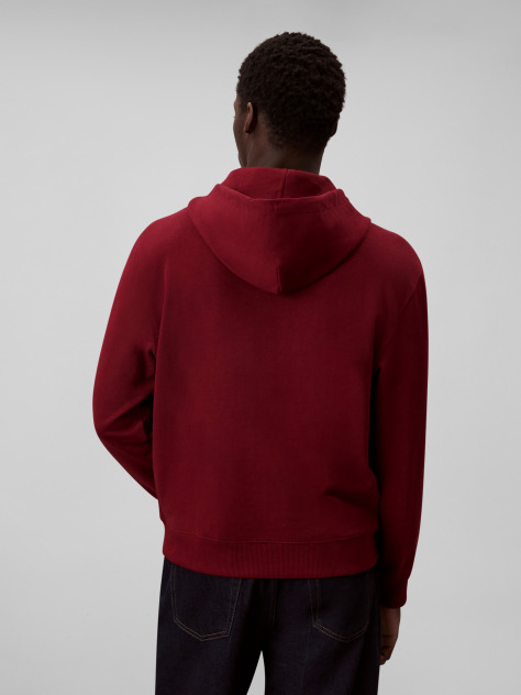 Κόκκινο Άνετο Hoodie Με Μονόγραμμα  Άνδρας