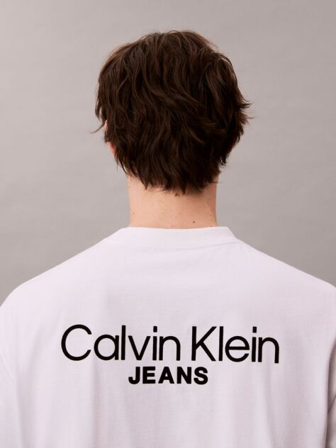 White Back Logo T-shirt  Men