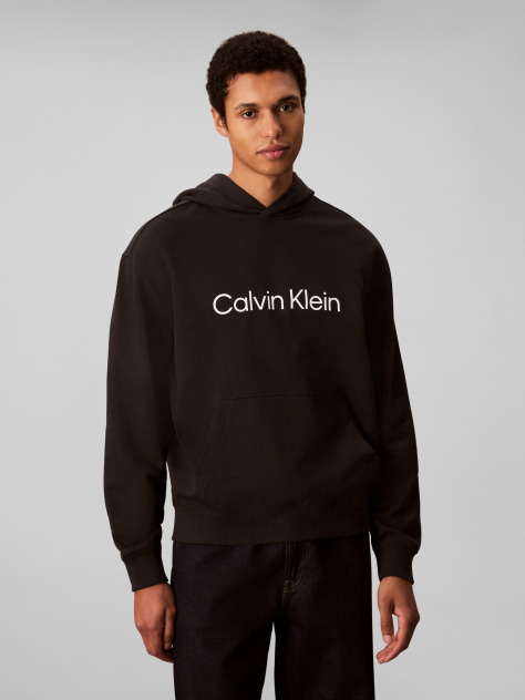 Μαύρο Hoodie Με Λογότυπο  Άνδρας