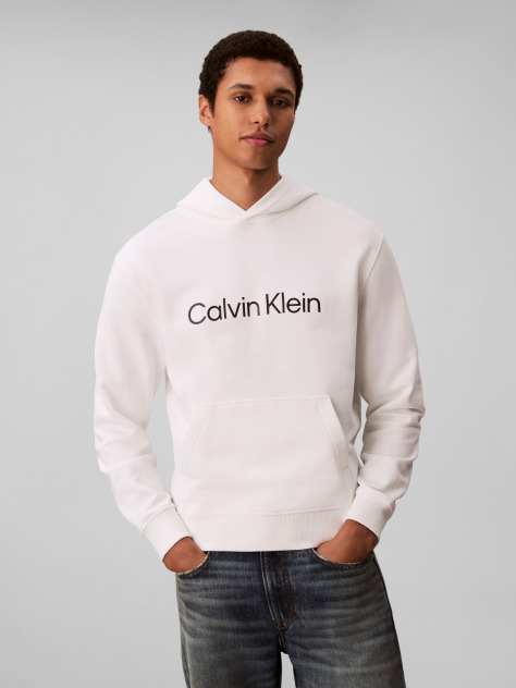 Λευκό Hoodie Με Λογότυπο  Άνδρας