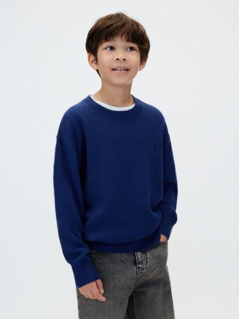 Blue Kids' Relaxed Wool Jumper  Boys
