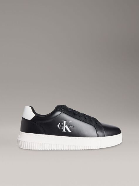 Μαύρο Δερμάτινα Sneakers  Άνδρας