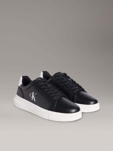 Μαύρο Δερμάτινα Sneakers  Άνδρας