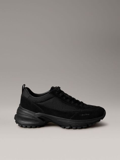 Μαύρο Σουέτ Sneakers Με Λογότυπο  Άνδρας