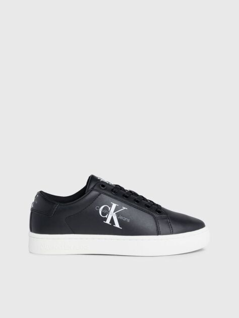 Μαύρο Δερμάτινα Sneakers  Γυναίκα