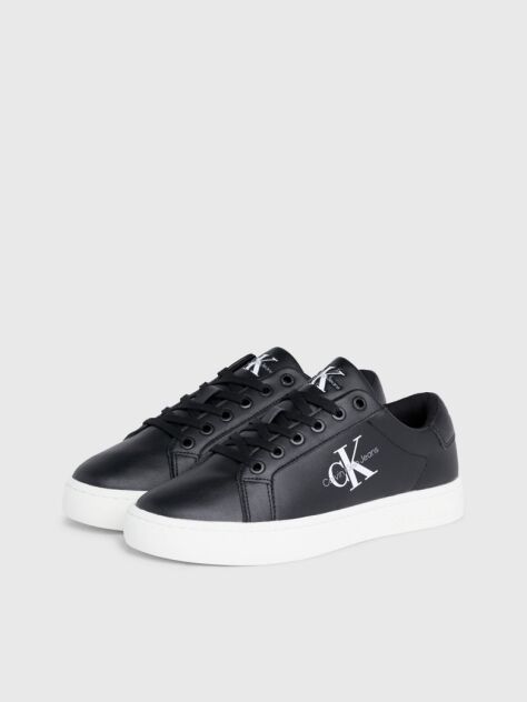 Μαύρο Δερμάτινα Sneakers  Γυναίκα