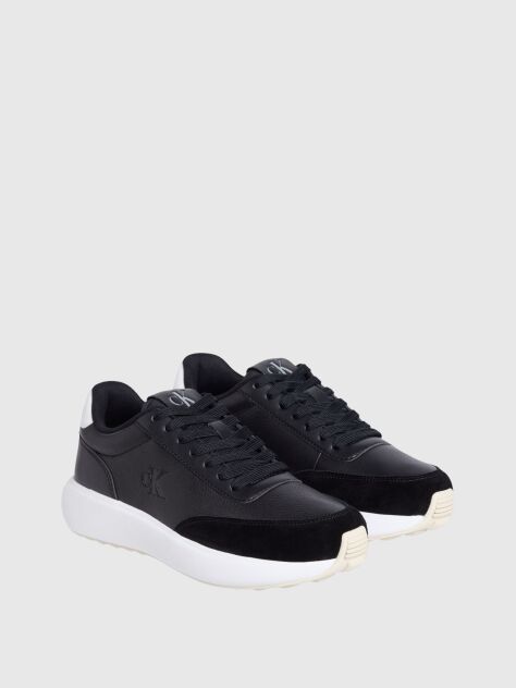 Μαύρο Δερμάτινα Sneakers  Γυναίκα