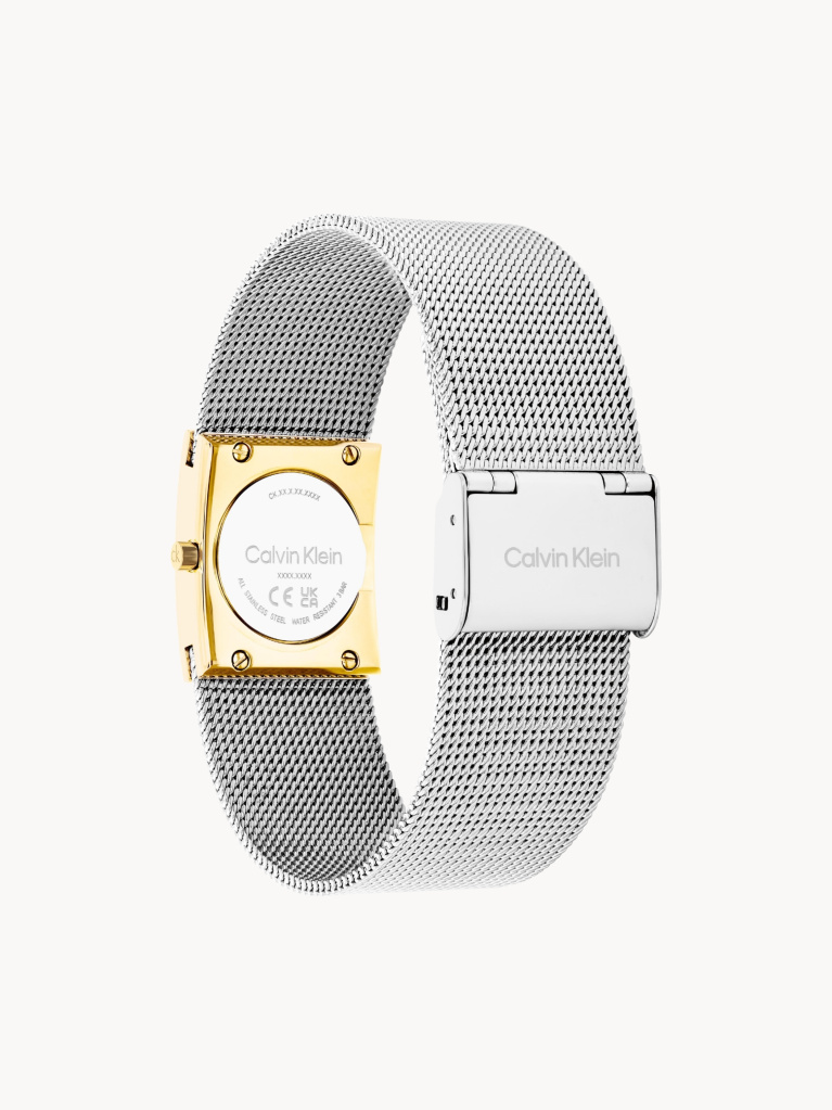 Silver CK Pulse Two-Tone Steel Bracelet Watch  Women
