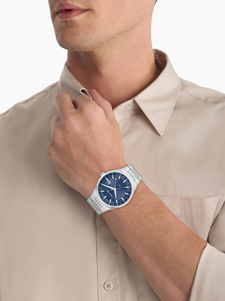 Blue Stainless Steel Watch  Men