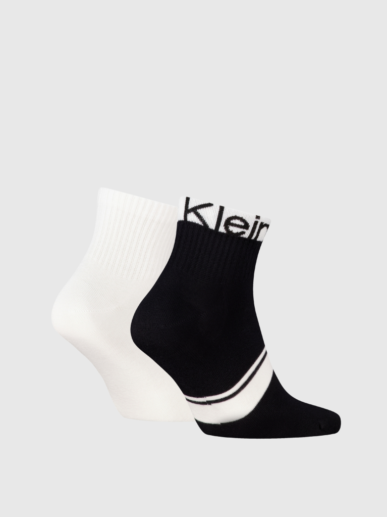 Black 2 Pack Quarter Socks  Men