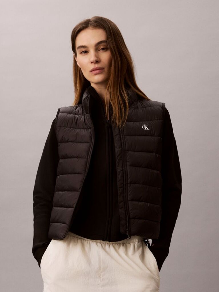 Black Ultra Light Packable Puffer Gilet  Women