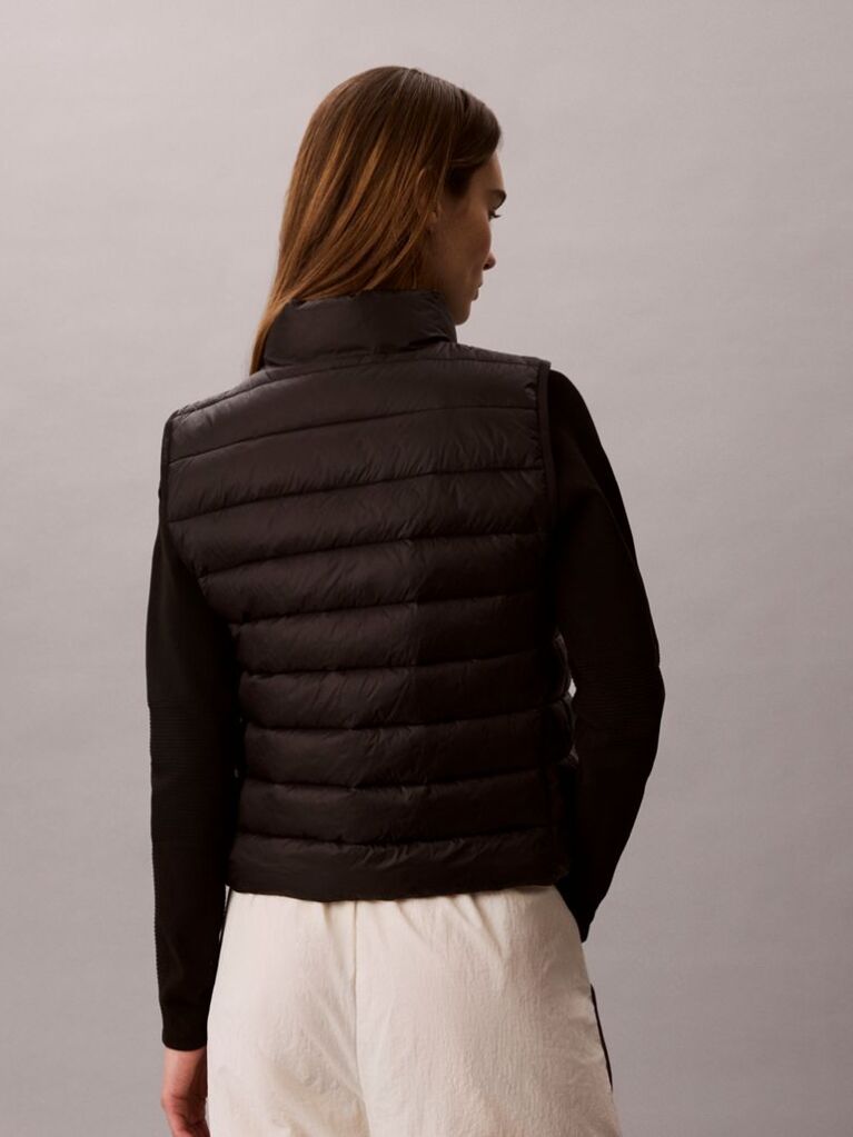 Black Ultra Light Packable Puffer Gilet  Women