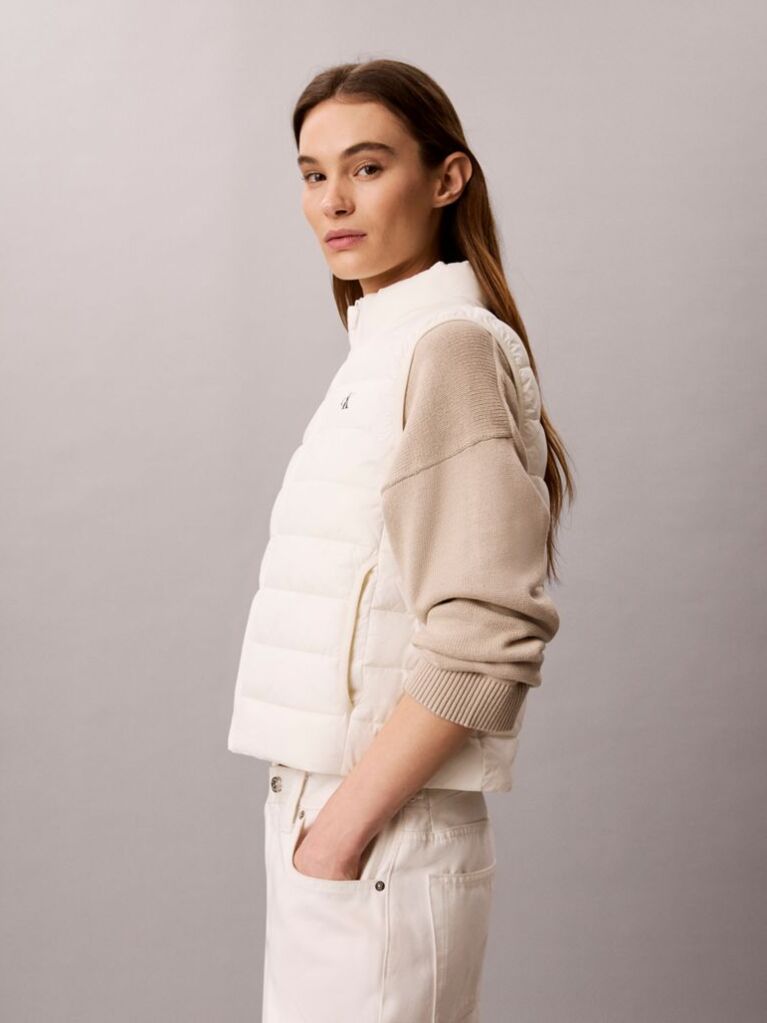 White Ultra Light Packable Puffer Gilet  Women